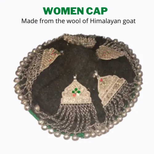 Traditional Women Cap made from the wool of Himalayan Goat.